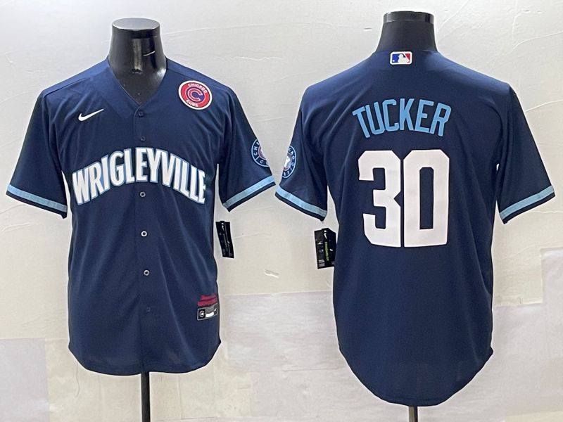 Men Chicago Cubs #30 Tucker Dark Blue City Edition 2025 Nike MLB Jersey style 6->chicago cubs->MLB Jersey